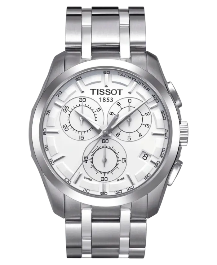 Tissot Couturier herrklocka med silverfärgad urtavla i rostfritt stål T035.617.11.031.00
