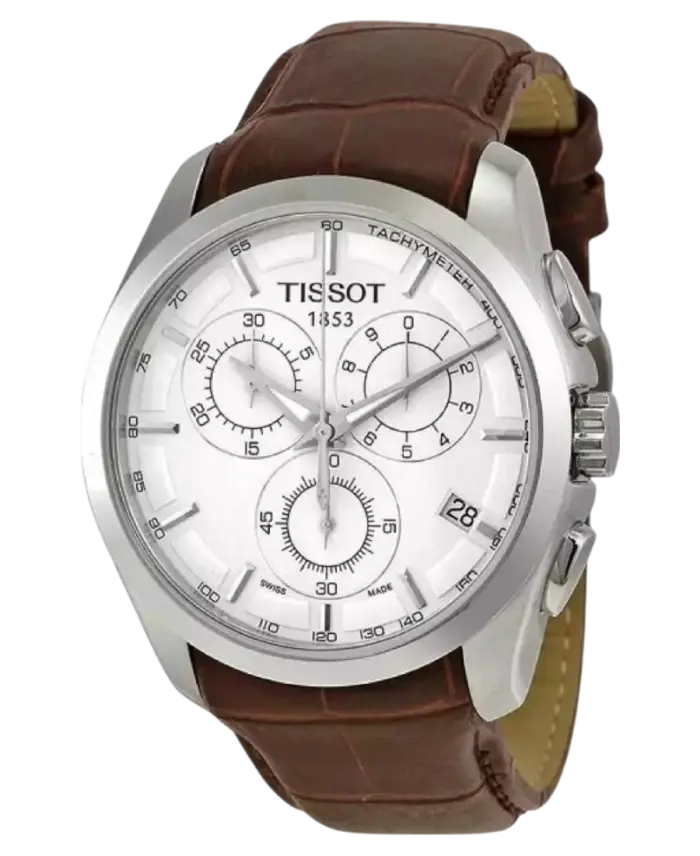 Tissot T-Trend Couturier Silverfärgad/Läder 41 mm T035.617.16.031.00