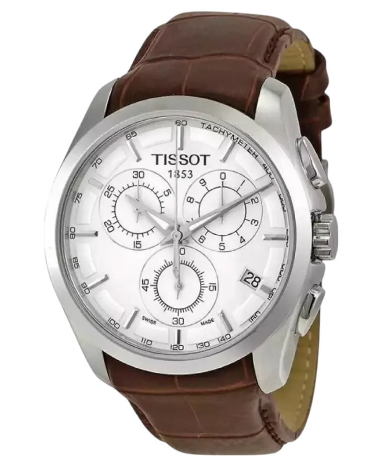 Tissot T-Trend Couturier Silverfärgad/Läder 41 mm T035.617.16.031.00