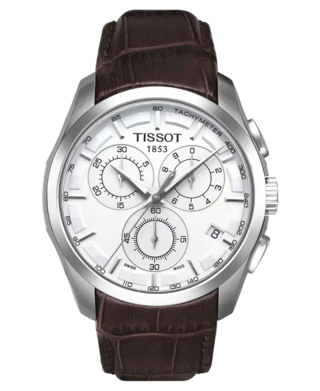 Tissot T-Trend Couturier Silverfärgad/Läder 41 mm T035.617.16.031.00