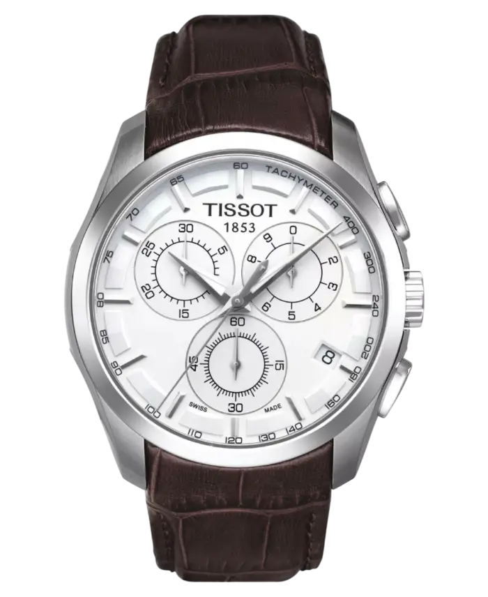 Tissot T-Trend Couturier Silverfärgad/Läder 41 mm T035.617.16.031.00