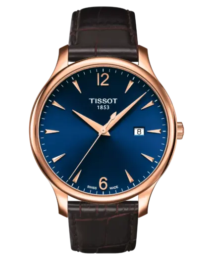 Tissot Tradition Blå/Läder 42 mm T063.610.36.047.00