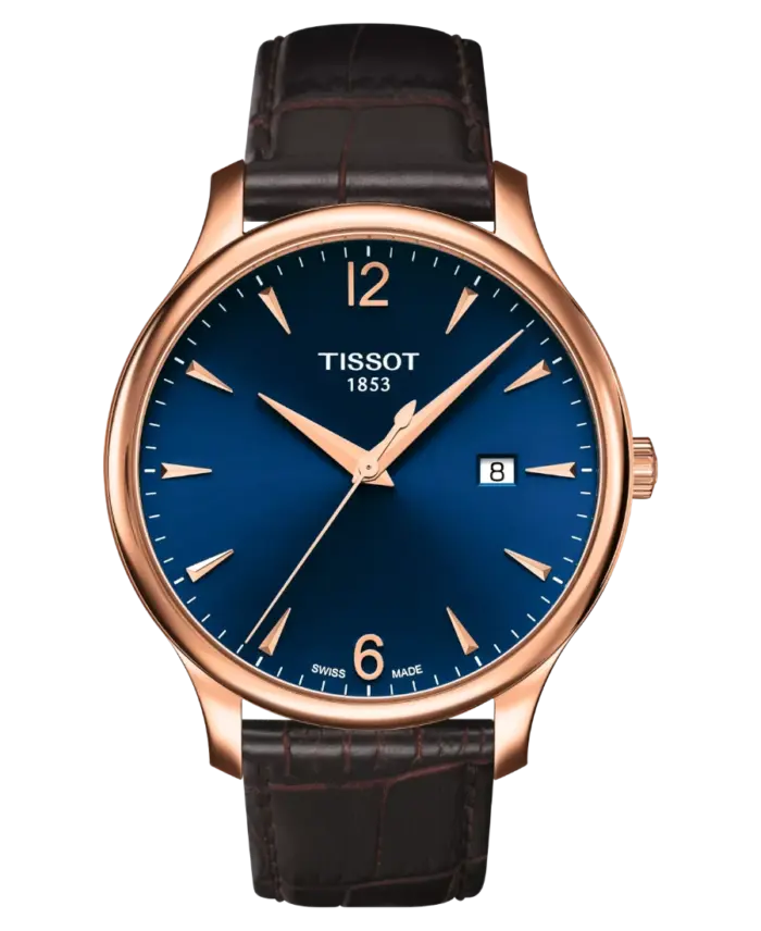 Tissot Tradition Blå/Läder 42 mm T063.610.36.047.00