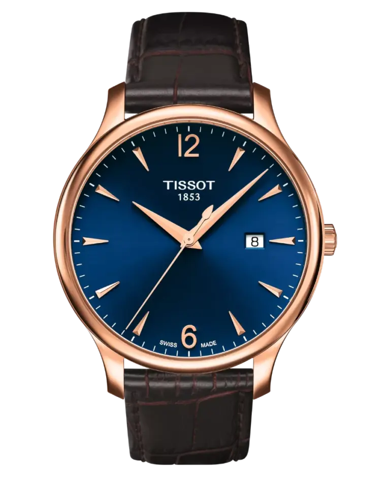 Tissot Tradition Blå/Läder 42 mm T063.610.36.047.00