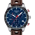 Tissot PRS 516 Blå/Läder 42 mm T100.417.16.041.00