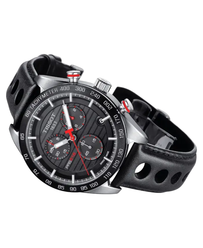 Tissot T-Sport Svart/Läder 42 mm T100.417.16.051.00