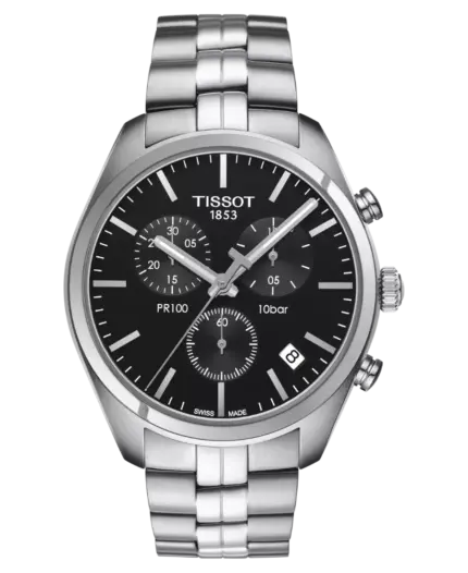 Tissot PR 100 Chronograph Gent Svart/Stål 41 mm T101.417.11.051.00