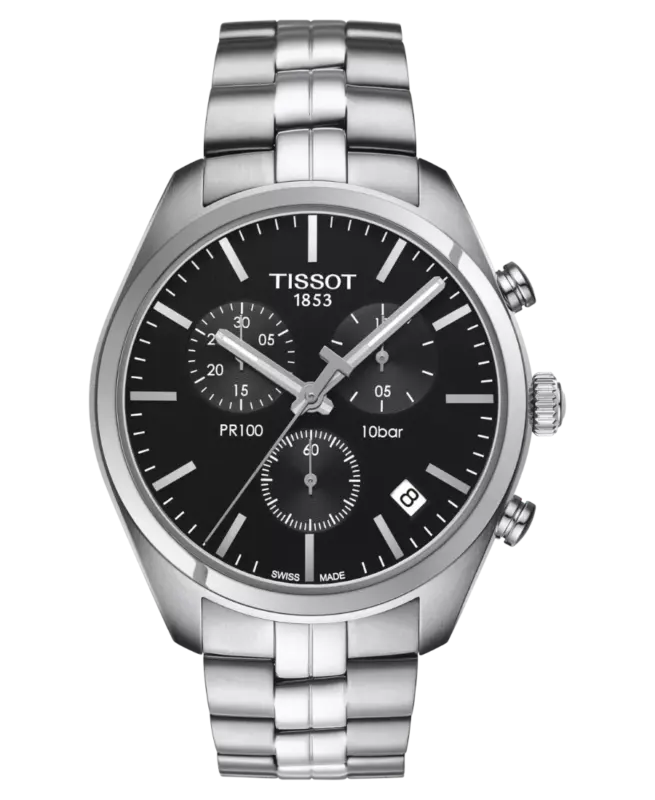 Tissot PR 100 Chronograph Gent Svart/Stål 41 mm T101.417.11.051.00