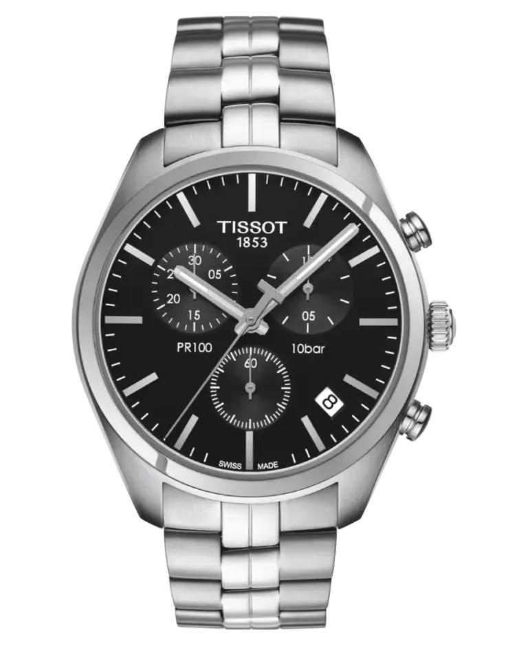 Tissot PR 100 Chronograph Gent Svart/Stål 41 mm T101.417.11.051.00