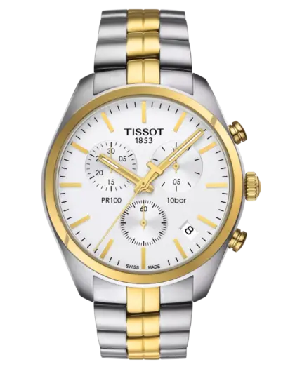 Tissot PR 100 Chronograph Gent Silver/Gulguld 41 mm T101.417.22.031.00
