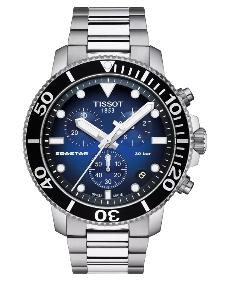 Tissot Seastar 1000 Chronograph Blå-svart (tonad)/Stål 45.5 mm T120.417.11.041.01