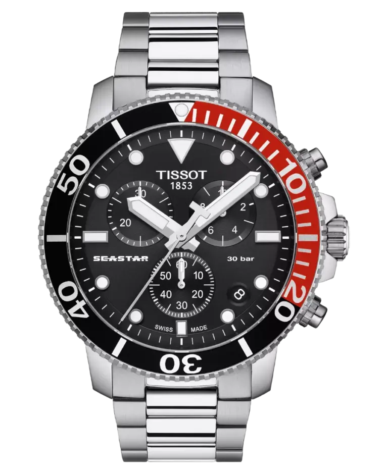 Tissot Seastar 1000 Chronograph Svart/Stål 45.5 mm T120.417.11.051.01