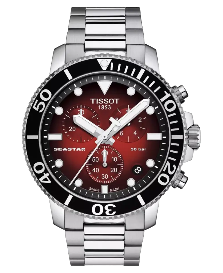 Tissot Seastar 1000 Chronograph Rödsvart/Stål 45.5 mm T120.417.11.421.00
