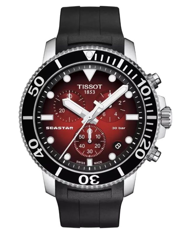 Tissot Seastar 1000 Chronograph Röd/Svart 45,5 mm T120.417.17.421.00