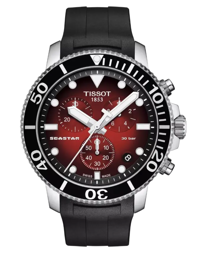 Tissot Seastar 1000 Chronograph Röd/Svart 45,5 mm T120.417.17.421.00