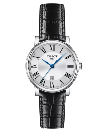 Tissot Carson Premium Lady 30 mm Stål med svart läderarmband T122.210.16.033.00