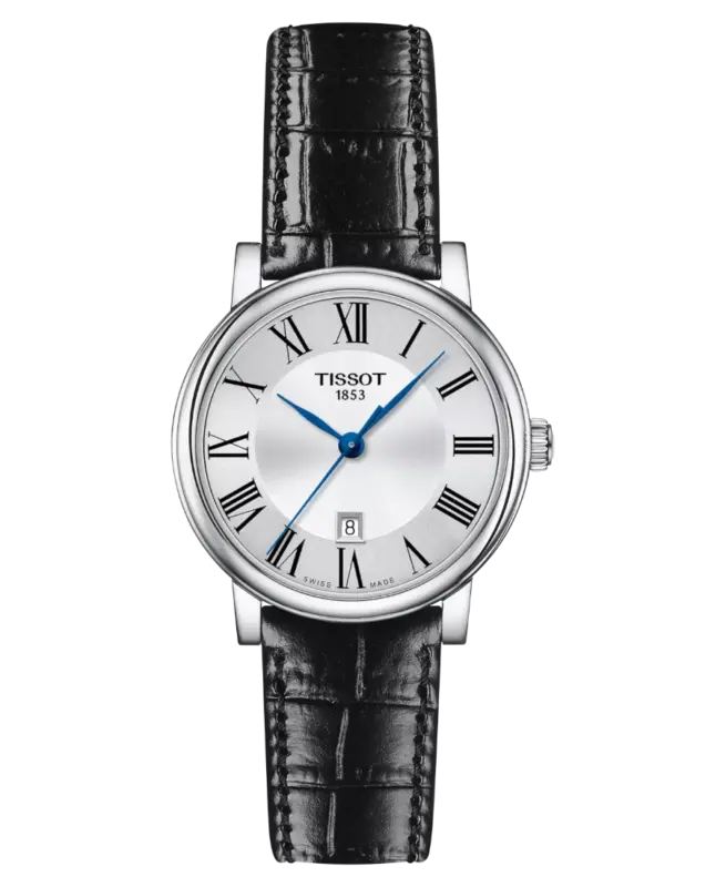 Tissot Carson Premium Lady 30 mm Stål med svart läderarmband T122.210.16.033.00