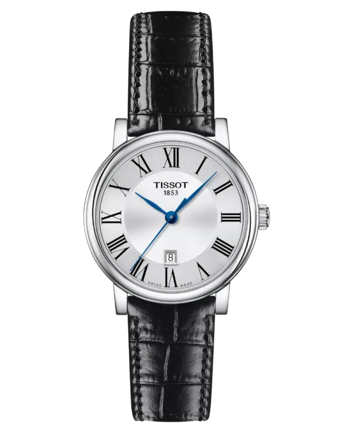 Tissot Carson Premium Lady 30 mm Stål med svart läderarmband T122.210.16.033.00