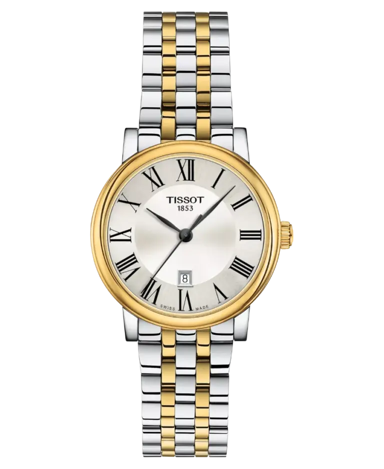 Tissot Classic Traditional/Carson Silver med romerska siffror/Stål 30 mm T122.210.22.033.00