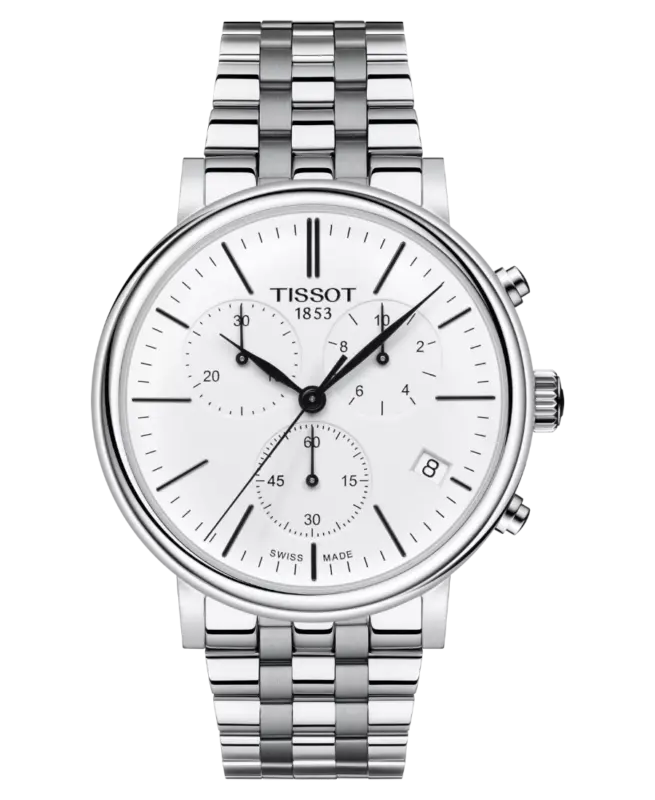 Tissot Carson Premium Chronograph 41 mm Stål/Vit T122.417.11.011.00