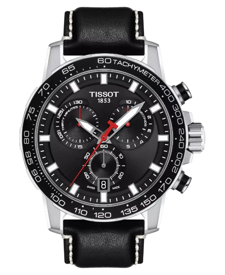 Tissot Sport Svart/Läder 45.5 mm T125.617.16.051.00