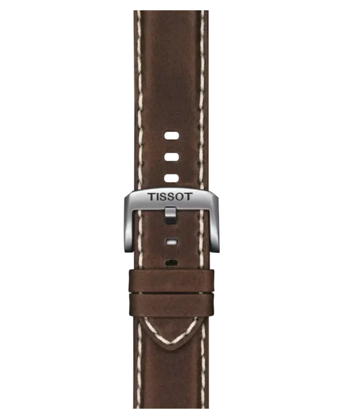 Tissot Supersport Chrono 45.5 mm Svart med brunt läderarmband T125.617.16.051.01