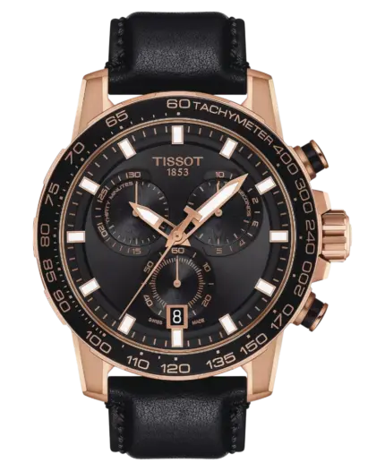 Tissot Supersport Svart/Läder 45,5 mm T125.617.36.051.00
