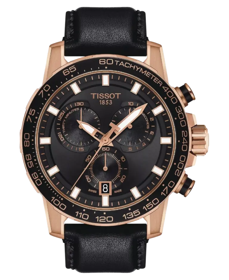 Tissot Supersport Svart/Läder 45.5 mm T125.617.36.051.00