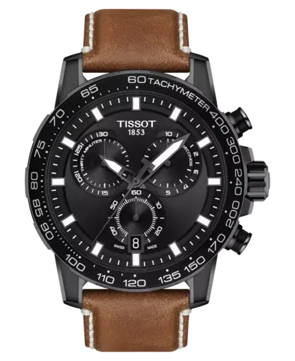 Tissot Supersport Chrono Svart/Läder 45,5 mm T125.617.36.051.01