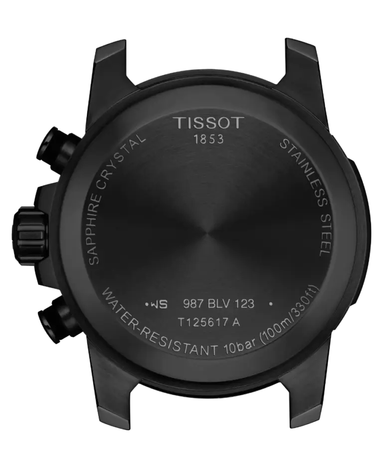 Tissot Supersport Graderad grå-svart med basketmönster/Läder 45.5 mm T125.617.36.081.00