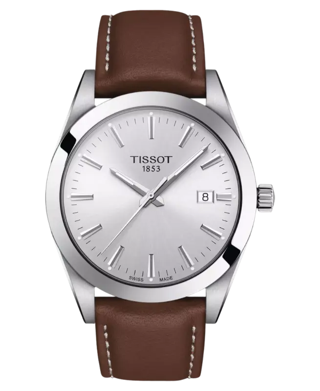 Tissot Gentleman Herrklocka Silver/Brun 40 mm T127.410.16.031.00