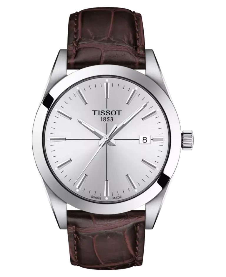 Tissot Gentleman Silver/Läder 40 mm T127.410.16.031.01