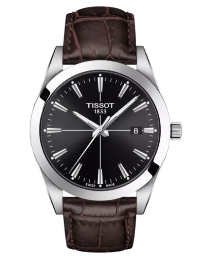 Tissot T-Classic Herrklocka Svart/Brunt Läder 40 mm T127.410.16.051.01