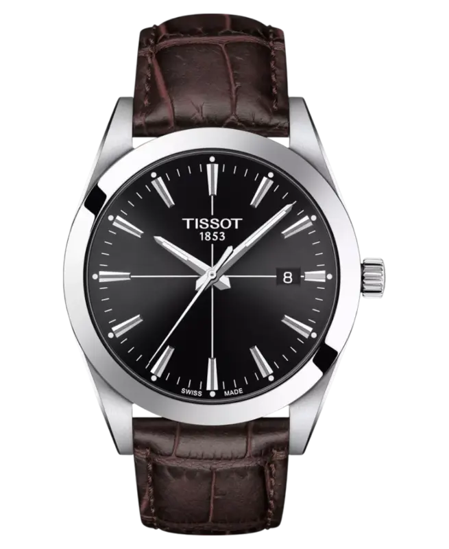 Tissot T-Classic Herrklocka Svart/Brunt Läder 40 mm T127.410.16.051.01