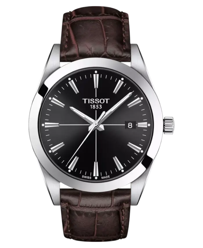 Tissot T-Classic Herrklocka Svart/Brunt Läder 40 mm T127.410.16.051.01