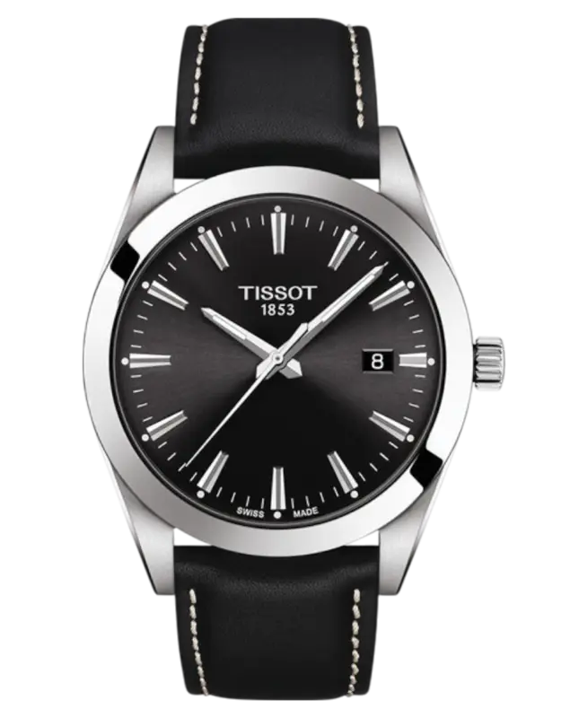 Tissot T-Classic Herrklocka SvartLäder 40 mm T127.410.16.051.00