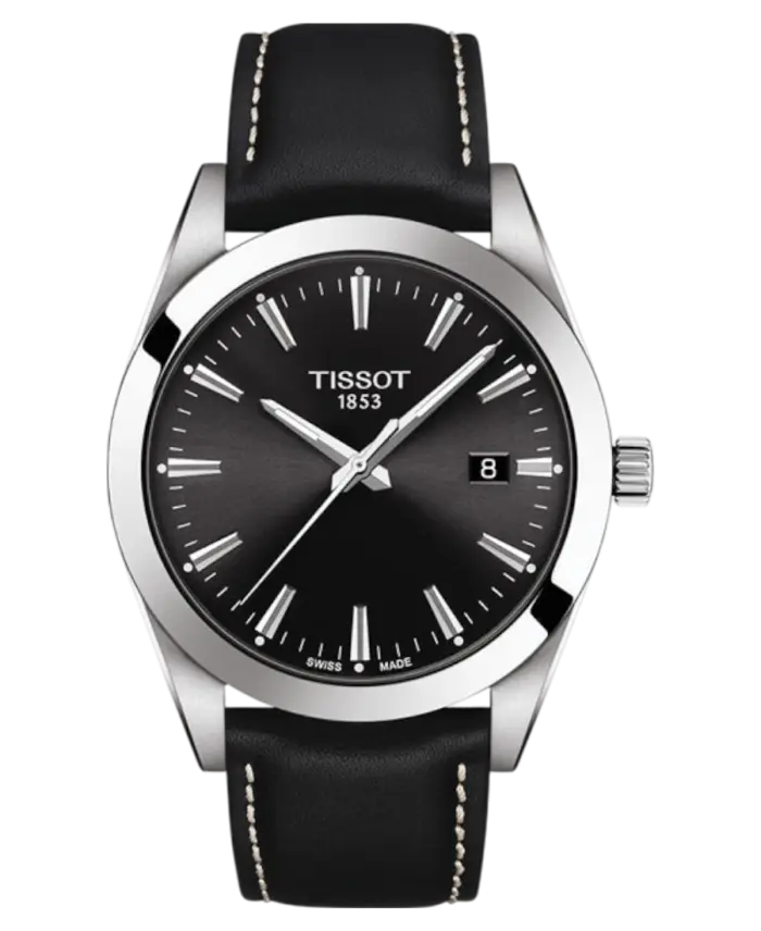 Tissot T-Classic Herrklocka SvartLäder 40 mm T127.410.16.051.00