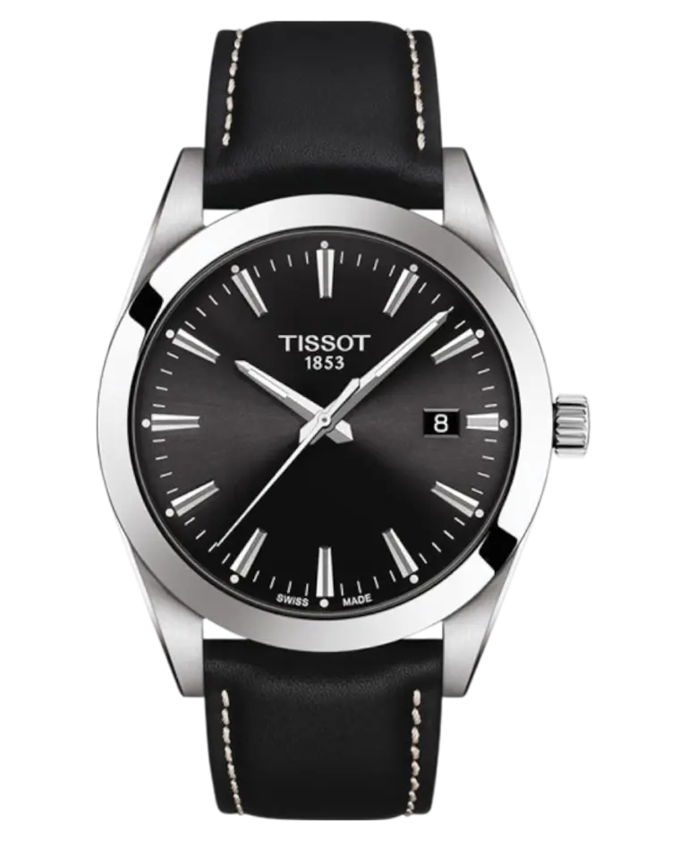 Tissot Gentleman Svart/Läder 40 mm T127.410.16.051.00