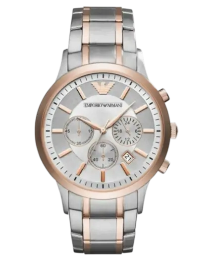 Emporio Armani Renato Silver/Roséguld 43 mm