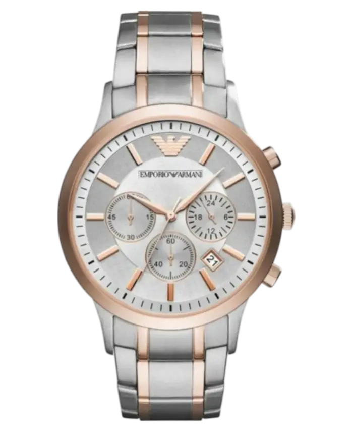 Emporio Armani Renato Silver/Roséguld 43 mm - Bild 1