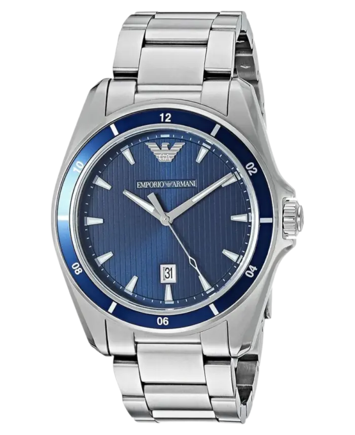 Emporio Armani Dress Blue/Stål 44 mm - Bild 2