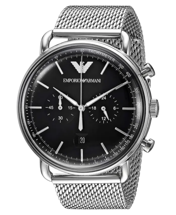 Emporio Armani Herrklocka Silver/Svart 43 mm - Bild 2