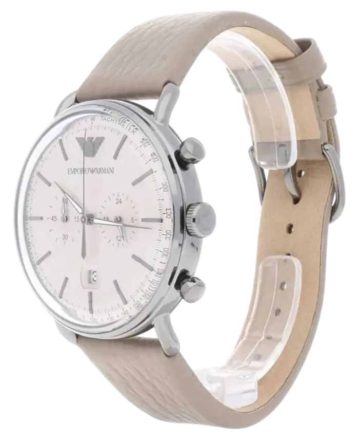 Emporio Armani Aviator Grey/Leather 43 mm - Bild 2