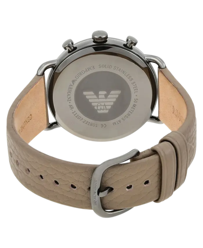Emporio Armani Aviator Grey/Leather 43 mm - Bild 3