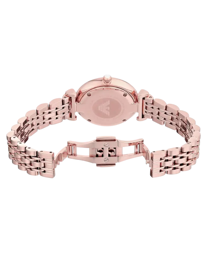 Emporio Armani Dress Vit/Roséguldstonat stål 32 mm - Bild 3
