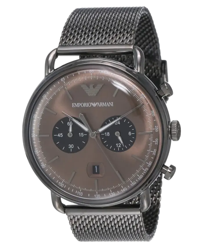 Emporio Armani Aviator Brun/Grå Stål 43 mm - Bild 2