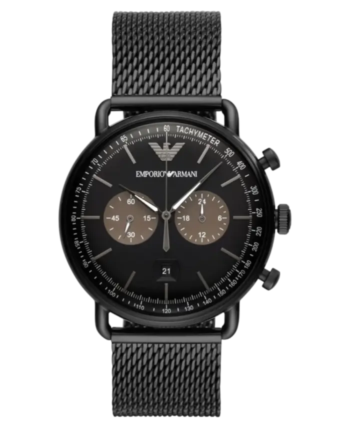 Emporio Armani Aviator Svart/Stål 43 mm - Bild 1