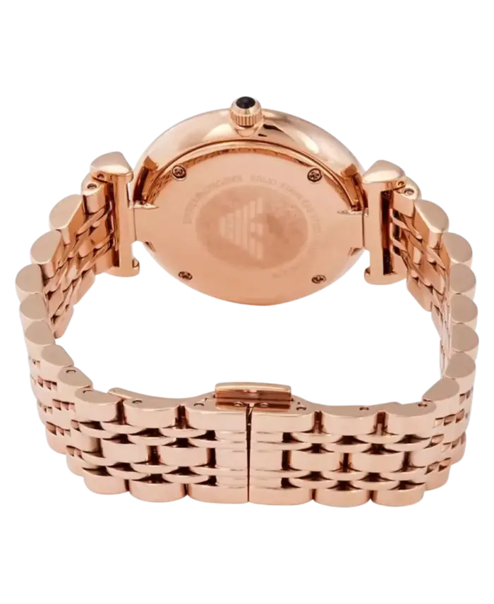 Emporio Armani Gianni Svart/Roséguldstonat stål 32 mm - Bild 3
