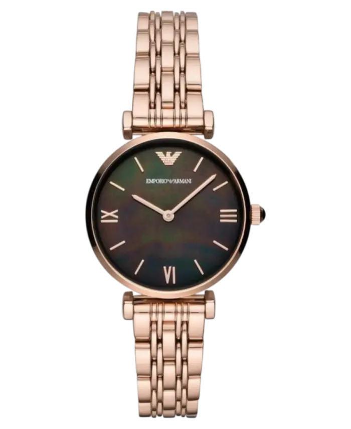 Emporio Armani Gianni Svart/Roséguldstonat stål 32 mm - Bild 1