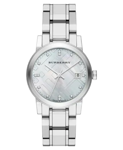 Burberry Vit/Stål 34 mm BU9125